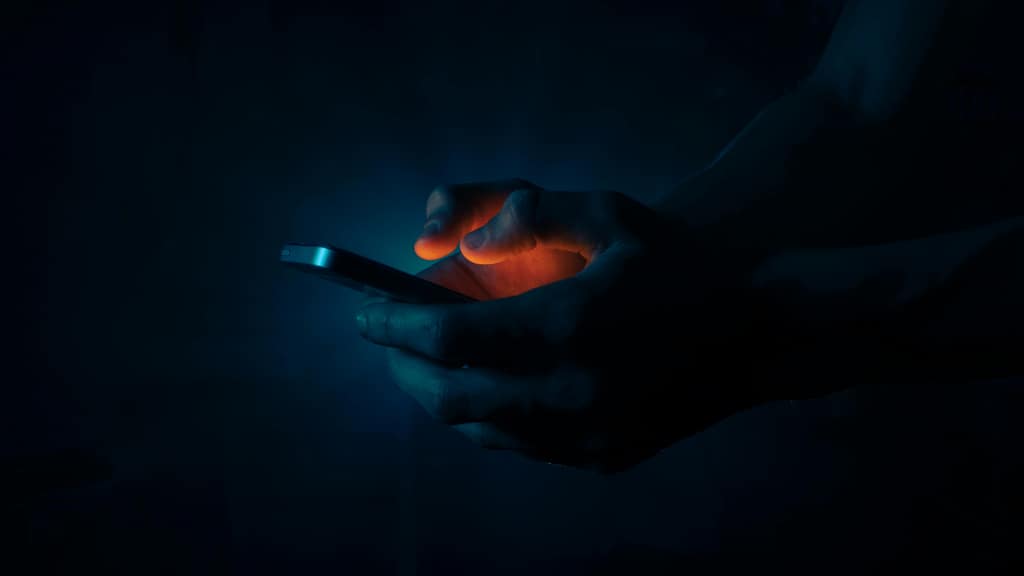 Blue light from phone screen disrupting sleep hormones and circadian rhythm