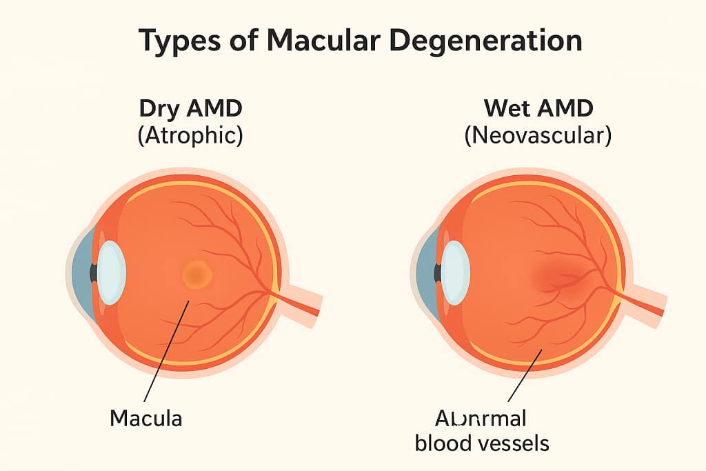 Comparison between Dry AMD and Wet AMD in the retina