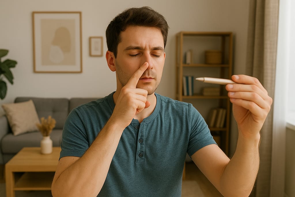 Infographic showing eye exercises including palming, eye rolling, and focus shifting techniques