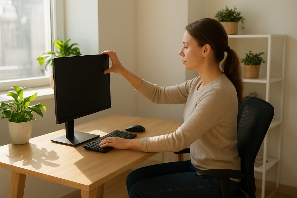Complete Desk Ergonomics Checklist for a healthy office setup and vision protection