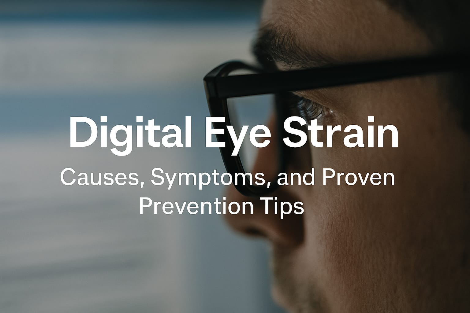 Close-up of an eye demonstrating central image distortion typical in age-related macular degeneration (AMD)