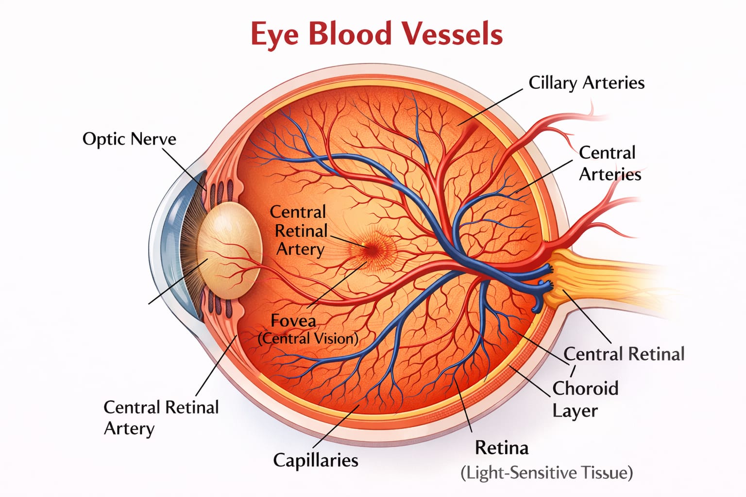 Poor blood circulation and eye health affecting retinal blood flow