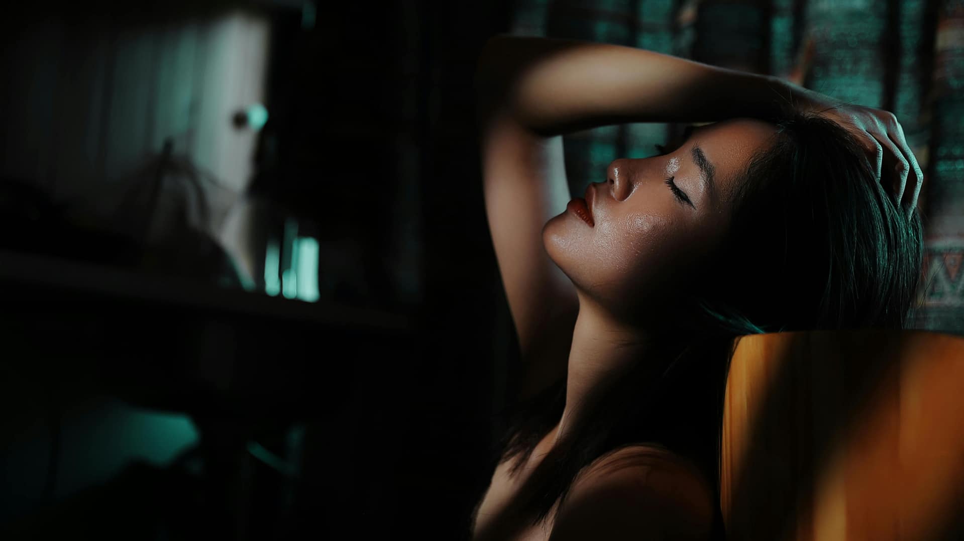 Woman practicing the best daily eye exercises to reduce digital eye strain by looking at a distance.