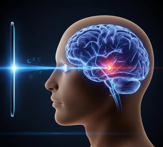 blue light and the brain connection illustration
