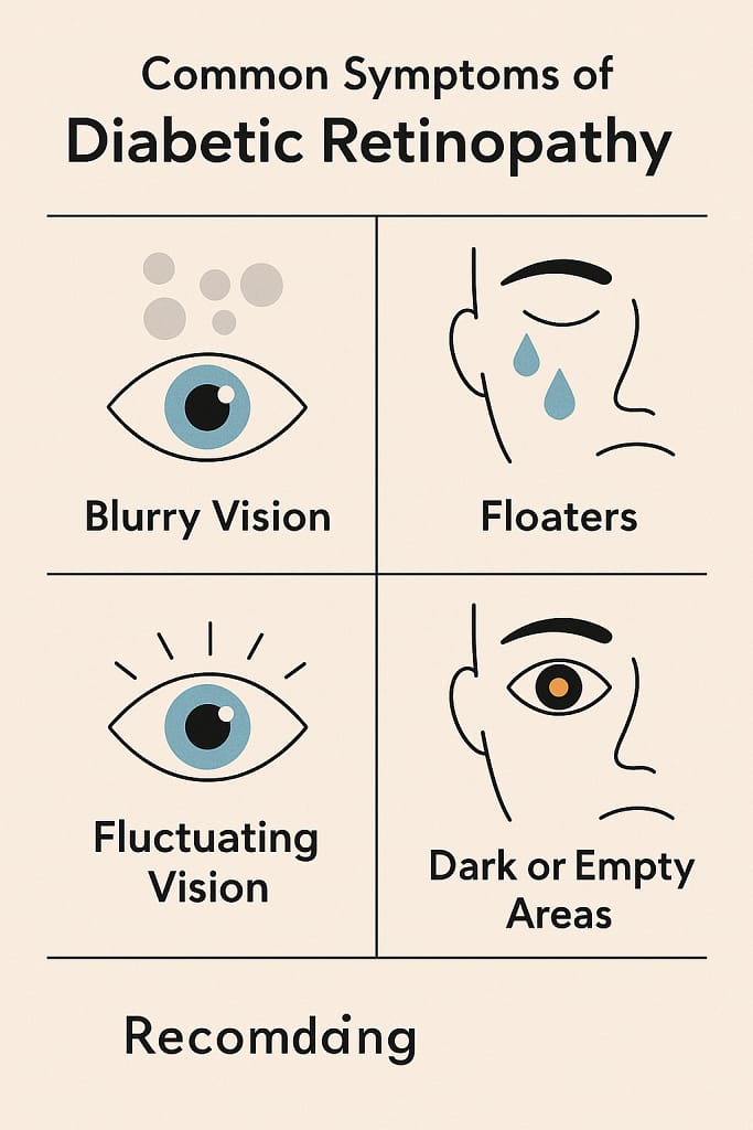 “Common symptoms of diabetic retinopathy”